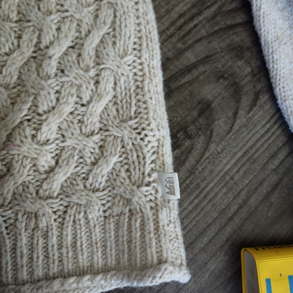 Rei full zip cable knit sweater sz large - Picture 4 of 6